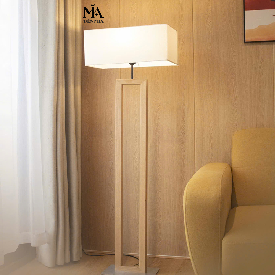 Đèn Đứng Thân Gỗ Song